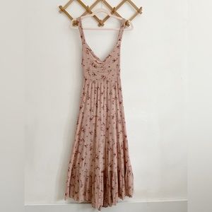 Dress Forum Los Angeles Floral Open-Backed Midi Dress